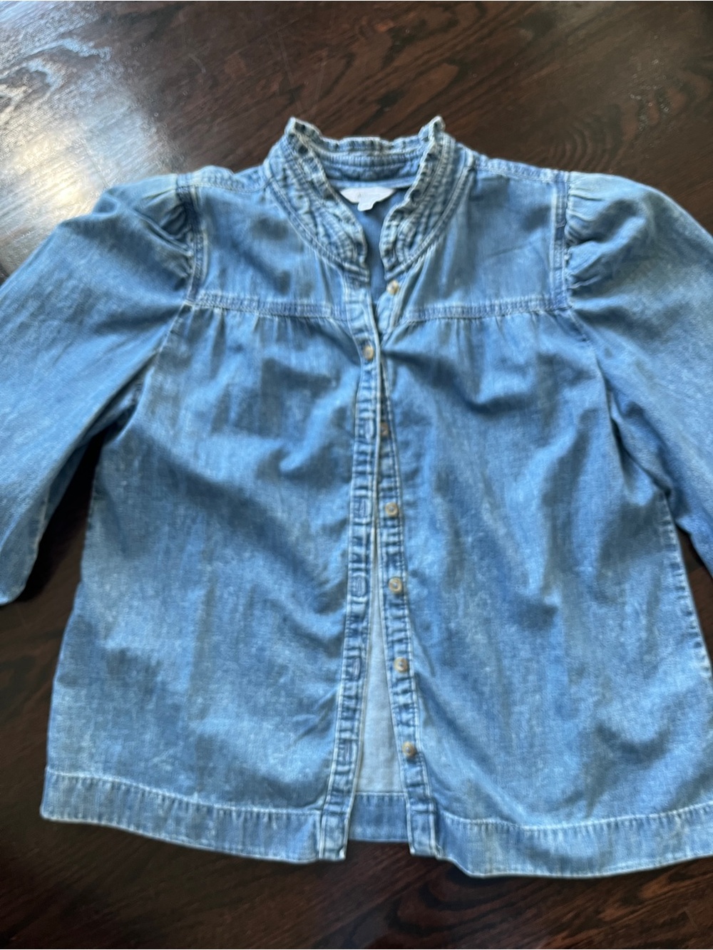 Reitmans Light Blue Denim Button-Front Jacket